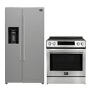 Forno 2-Piece Appliance Package - 30-Inch Induction Range and 36-Inch Side by Side Refrigerator with Water Dispenser in Stainless Steel (FBDL-015-04CAUS)