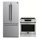 Forno 2-Piece Appliance Package - 30-Inch Induction Range and 30-Inch French Door Refrigerator in Stainless Steel (FBDL-015-05CAUS)