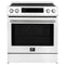 Forno 2-Piece Appliance Package - 30-Inch Induction Range and 31-Inch Refrigerator, Right Hinge in White with Stainless Steel Handle (FBDL-015-06CAUS)