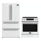 Forno 2-Piece Appliance Package - 30-Inch Induction Range and 36-Inch French Door Refrigerator in White with Stainless Steel Handle (FBDL-015-08CAUS)