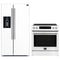 Forno 2-Piece Appliance Package - 30-Inch Induction Range and 36-Inch Side by Side Refrigerator with Water Dispenser in White with Stainless Steel Handle (FBDL-015-09CAUS)