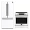 Forno 2-Piece Appliance Package - 30-Inch Induction Range and 30-Inch French Door Refrigerator in White with Stainless Steel Handle (FBDL-015-10CAUS)