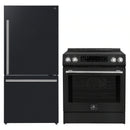 Forno 2-Piece Appliance Package - 30-Inch Induction Range and 31-Inch Refrigerator, Right Hinge in Black with Stainless Steel Handle (FBDL-015-11CAUS)