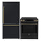 Forno 2-Piece Appliance Package - 30-Inch Induction Range and 31-Inch Refrigerator, Right Hinge in Black with Antique Brass Handle (FBDL-015-11CAUS)