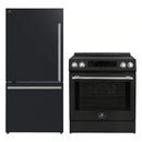Forno 2-Piece Appliance Package - 30-Inch Induction Range and 31-Inch Bottom Freezer Door Refrigerator in Black with Stainless Steel Handle (FBDL-015-12CAUS)