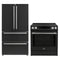 Forno 2-Piece Appliance Package - 30-Inch Induction Range and 36-Inch French Door Refrigerator in Black with Stainless Steel Handle (FBDL-015-13CAUS)