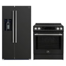 Forno 2-Piece Appliance Package - 30-Inch Induction Range and 36-Inch Side by Side Refrigerator with Water Dispenser in Black with Stainless Steel Handle (FBDL-015-14CAUS)