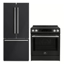 Forno 2-Piece Appliance Package - 30-Inch Induction Range and 30-Inch French Door Refrigerator in Black with Stainless Steel Handle (FBDL-015-15CAUS)