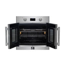 Forno 3-Piece Appliance Package - 36-Inch Spezia Gas Rangetop, 30-Inch Wall Oven in Stainless Steel, & 30-Inch Compact Oven in Stainless Steel
