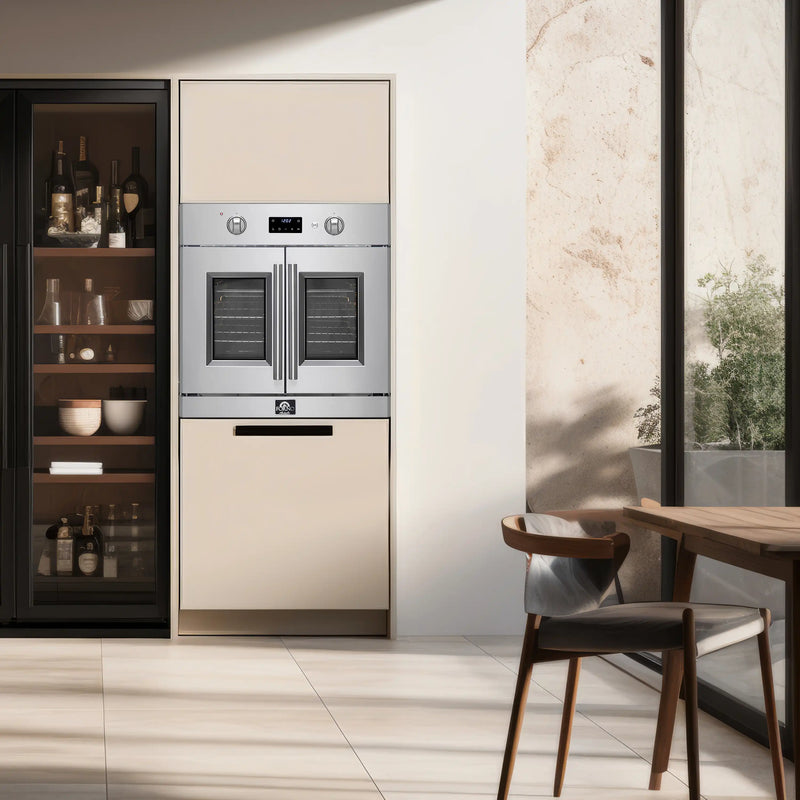 Forno 3-Piece Appliance Package - 36-Inch Spezia Gas Rangetop, 30-Inch Wall Oven in Stainless Steel, & 30-Inch Compact Oven in Stainless Steel