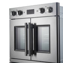 Forno 3-Piece Appliance Package - 36-Inch Spezia Gas Rangetop, 30-Inch French Door Double Wall Oven in Stainless Steel, & 30-Inch Compact Oven in Stainless Steel