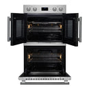 Forno 2-Piece Appliance Package - 30-Inch Asti French Door Double Electric Wall Oven & 30-Inch Microwave Oven in Stainless Steel