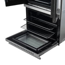 Forno 3-Piece Appliance Package - 36-Inch Spezia Gas Rangetop, 30-Inch French Door Double Wall Oven in Stainless Steel, & 30-Inch Compact Oven in Stainless Steel