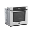 Forno 2-Piece Appliance Package - 48-Inch Lseo Gas Rangetop & 30-Inch Wall Oven in Stainless Steel