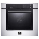 Forno 3-Piece Appliance Package - 48-Inch Lseo Gas Rangetop, 30-Inch Wall Oven in Stainless Steel, & 30-Inch Compact Oven