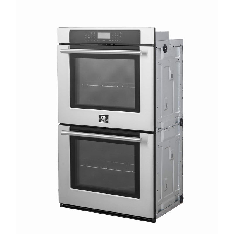 Forno 2-Piece Appliance Package - 36-Inch Lseo Gas Rangetop & 30-Inch Double Wall Oven in Stainless Steel