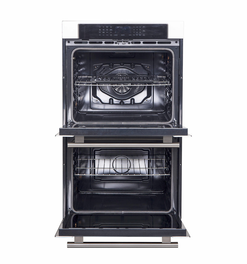Forno 3-Piece Appliance Package - 36-Inch Lseo Gas Rangetop, 30-Inch Double Wall Oven in Stainless Steel, & 30-Inch Compact Oven