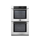 Forno 2-Piece Appliance Package - 36-Inch Lseo Gas Rangetop & 30-Inch Double Wall Oven in Stainless Steel