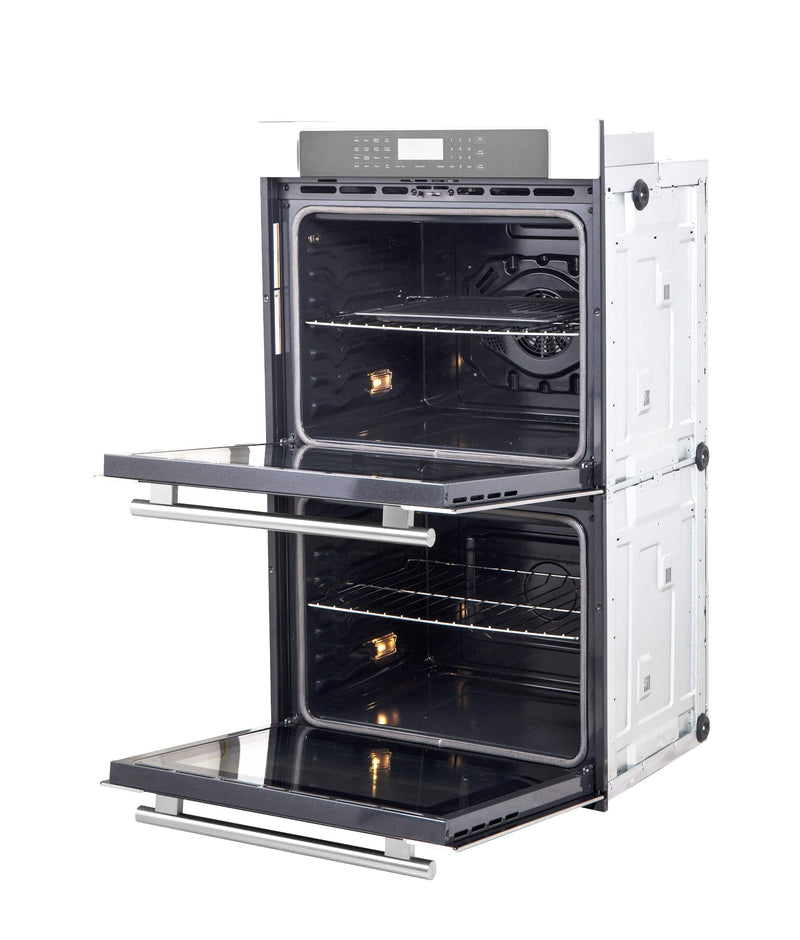 Forno 2-Piece Appliance Package - 48-Inch Lseo Gas Rangetop & 30-Inch Double Wall Oven in Stainless Steel