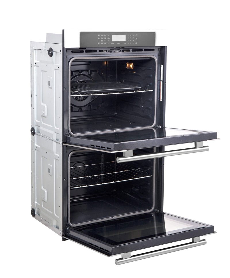 Forno 3-Piece Appliance Package - 36-Inch Lseo Gas Rangetop, 30-Inch Double Wall Oven in Stainless Steel, & 30-Inch Compact Oven