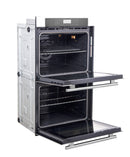 Forno 3-Piece Appliance Package - 48-Inch Lseo Gas Rangetop, 30-Inch Double Wall Oven in Stainless Steel, & 30-Inch Compact Oven