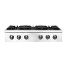 Forno 3-Piece Appliance Package - 36-Inch Lseo Gas Rangetop, 30-Inch Double Wall Oven in Stainless Steel, & 30-Inch Compact Oven