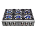 Forno 3-Piece Appliance Package - 36-Inch Spezia Gas Rangetop, 30-Inch French Door Double Wall Oven in Stainless Steel, & 30-Inch Compact Oven in Stainless Steel