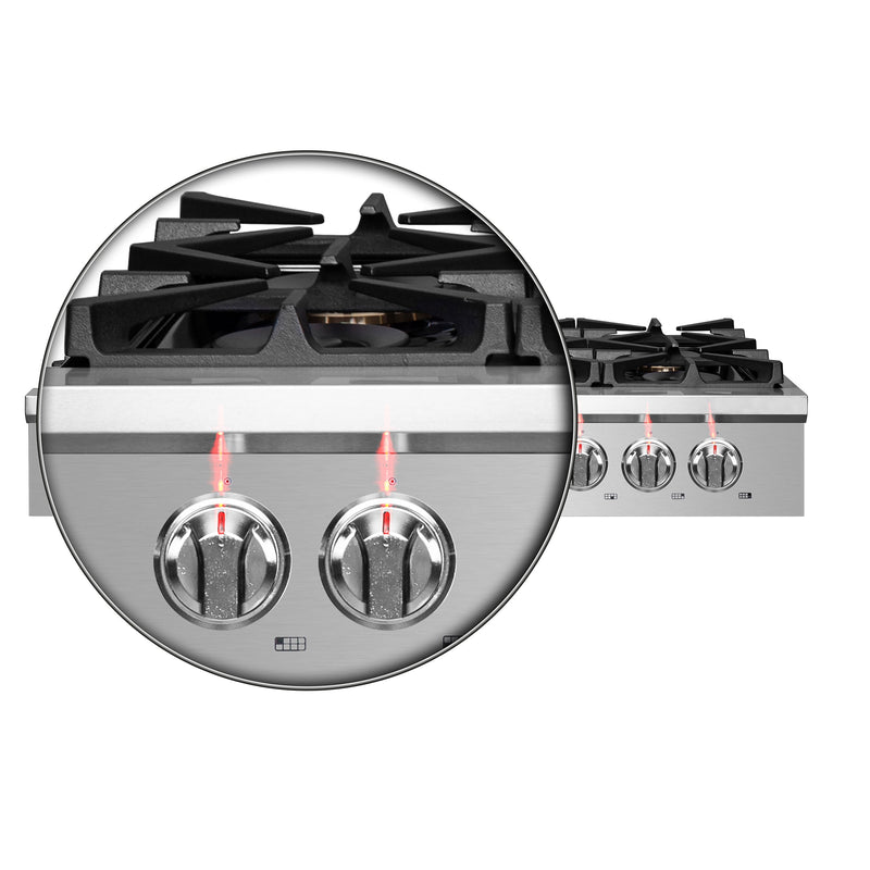 Forno 2-Piece Appliance Package - 48-Inch Spezia Gas Rangetop & 30-Inch French Wall Oven in Stainless Steel