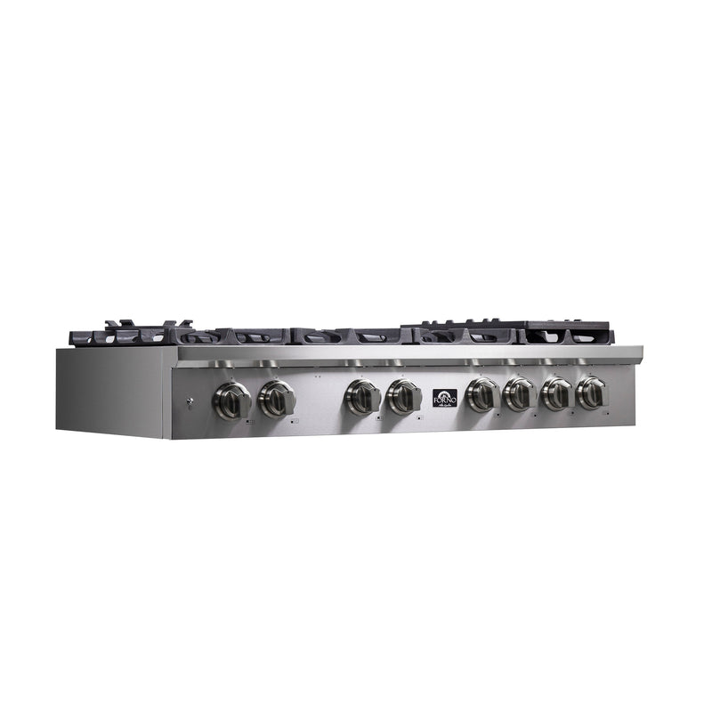 Forno 2-Piece Appliance Package - 48-Inch Spezia Gas Rangetop & 30-Inch French Door Double Wall Oven in Stainless Steel