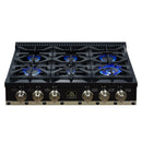 Forno Valente 36-Inch Gas Cooktop / Rangetop with 6 Sealed Burners & 71,000 BTU in Black (FCTGS5799-36CPBLK)