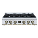 Forno Valente 36-Inch Gas Cooktop / Rangetop with 6 Sealed Burners & 71,000 BTU in White (FCTGS5799-36CPWHT)