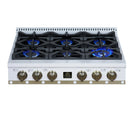 Forno Valente 36-Inch Gas Cooktop / Rangetop with 6 Sealed Burners & 71,000 BTU in White (FCTGS5799-36CPWHT)