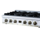 Forno Valente 36-Inch Gas Cooktop / Rangetop with 6 Sealed Burners & 71,000 BTU in White (FCTGS5799-36CPWHT)