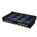 Forno Valente 48-Inch Gas Cooktop / Rangetop with 8 Sealed Burners & 94,000 BTU in Black (FCTGS5799-48CPBLK)