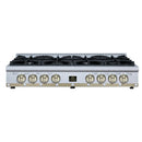 Forno Valente 48-Inch Gas Cooktop / Rangetop with 8 Sealed Burners & 94,000 BTU in White (FCTGS5799-48CPWHT)