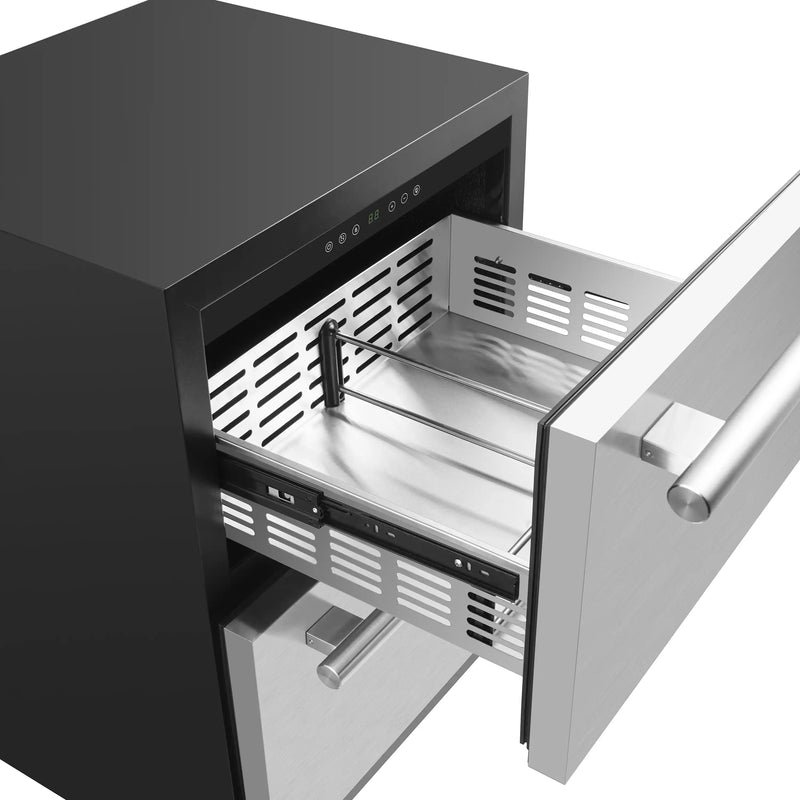 Forno Cosenza 24-Inch 4.69 cu.ft. Built-In Indoor/Outdoor Drawer Freezer with Ice Maker (FDRBI1838-24S)