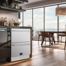 Forno 2-piece Appliance Package - 24-Inch Built-In Indoor/Outdoor Drawer Freezer and 24-Inch Drawer Refrigerator in Stainless Steel