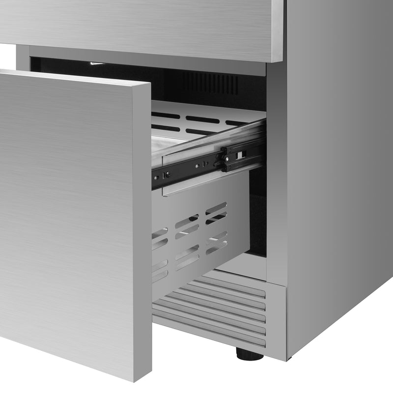 Forno 2-piece Appliance Package - 24-Inch Built-In Indoor/Outdoor Drawer Freezer and 24-Inch Drawer Refrigerator in Stainless Steel