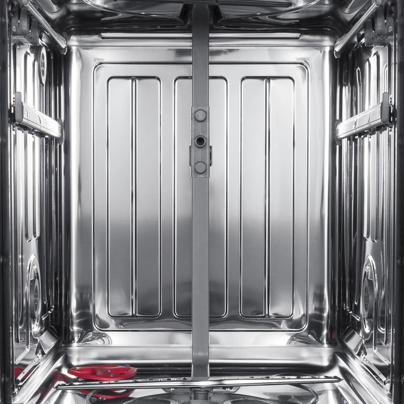 Forno 4-Piece Appliance Package - 36-Inch Gasl Fuel Range, Wall Mount Range Hood, 60-Inch Built-In Convertible Refrigerator, and Dishwasher in Black with Antique Brass Handle