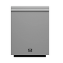 Forno 4-Piece Appliance Package - 36-Inch Dual Fuel Range, Wall Mount Range Hood, 60-Inch Built-In Convertible Refrigerator, and Dishwasher in Stainless Steel