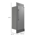 Forno Maderno 28-Inch Built-In 13.6 Cu. Ft. Convertible Refrigerator in Stainless Steel, Right Swing with Decorative Grill (FFFFD1722-32RSG)