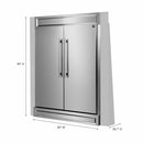 Forno 4-Piece Appliance Package - 48-Inch Gas Range, 60-Inch Pro-Style Refrigerator, 24-Inch Microwave Oven, & 3-Rack Dishwasher in Stainless Steel