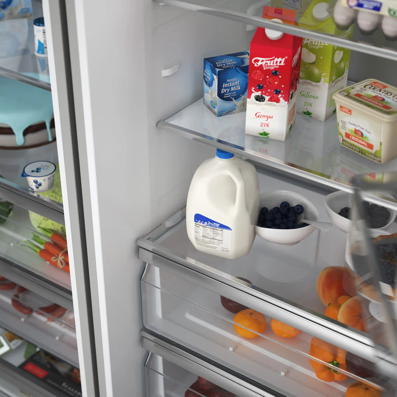 Forno 4-Piece Appliance Package - 36-Inch Antico Dual Fuel Range, 60-Inch Refrigerator, Dishwasher, & 30-Inch Microwave Drawer in White with Antique Brass Handle