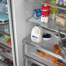 Forno 5-Piece Appliance Package - 48-Inch Electric Range, Wall Mount Range Hood, 60-Inch Refrigerator, Dishwasher, and 24-Inch Microwave Drawer in White with Antique Brass Handle