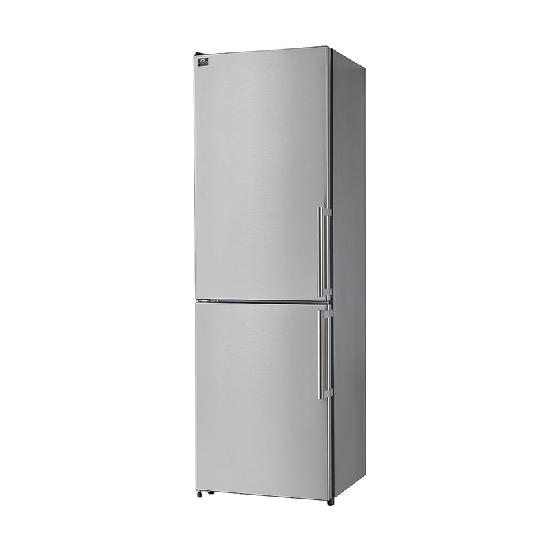 Forno Guardia 23.4-Inch 10.8 cu.ft. Bottom Freezer Left Swing Door Refrigerator in Stainless Steel (FFFFD1778-24LS)