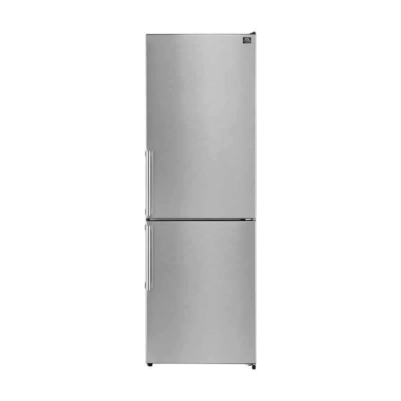 Forno Guardia 23.4-Inch 10.8 cu.ft. Bottom Freezer Right Swing Door Refrigerator in Stainless Steel (FFFFD1778-24RS)