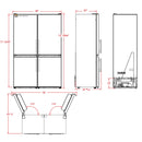 Forno Guardia 46.8-Inch 21.6 cu.ft. Side-by-Side Bottom Freezer Refrigerator in Stainless Steel (FFFFD1778-48S)