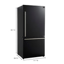 Forno 2-Piece Appliance Package - 30-Inch Leonardo Espresso Electric Range and 31-Inch Refrigerator in Black with Stainless Steel Handle (FBDL-003-02CA)