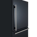 Forno Milano Espresso 31-Inch 17.2 cu. ft. Bottom Freezer Right Swing Door Refrigerator in Black with Stainless Steel Handle (FFFFD1785-31BLK)
