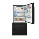Forno 2-Piece Appliance Package - 30-Inch Leonardo Espresso Electric Range and 31-Inch Refrigerator in Black with Antique Brass Handle (FBDL-003-02CA)